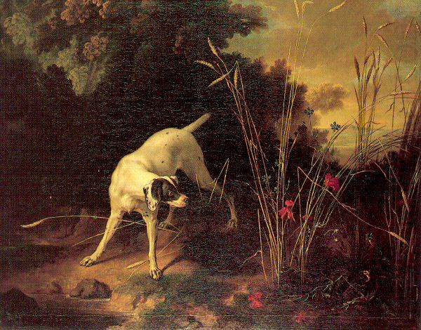 OUDRY, Jean-Baptiste A Dog on a Stand china oil painting image
